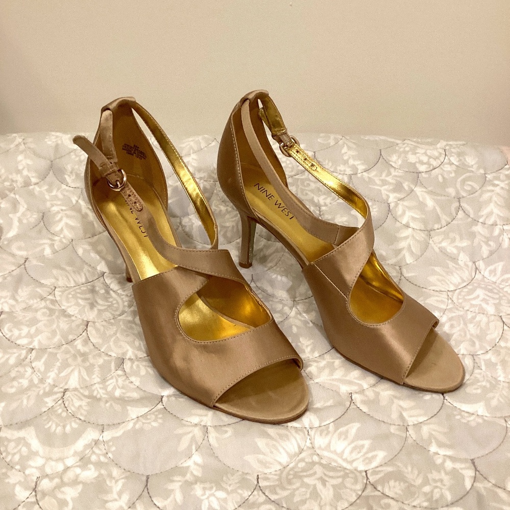 Nine West Gold Open-toe heels